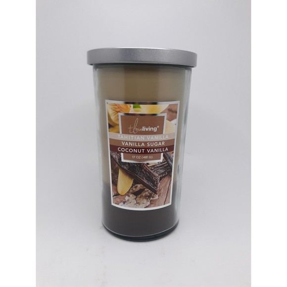 True Living Accents Trueliving 3 In Candle Tahitian Vanilla Vanilla